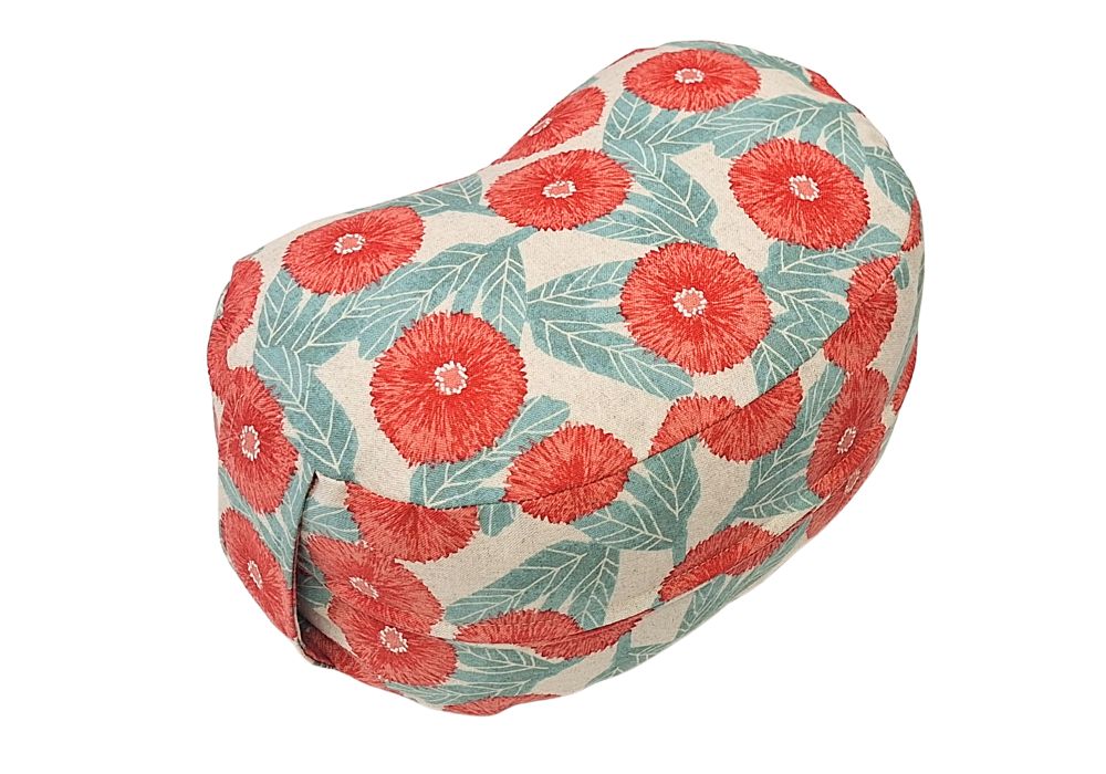 姿勢も良くなる正座クッション デイジー・レッド　(取っ手付) | 商品紹介 | マインドフルネスdays 有限会社エール