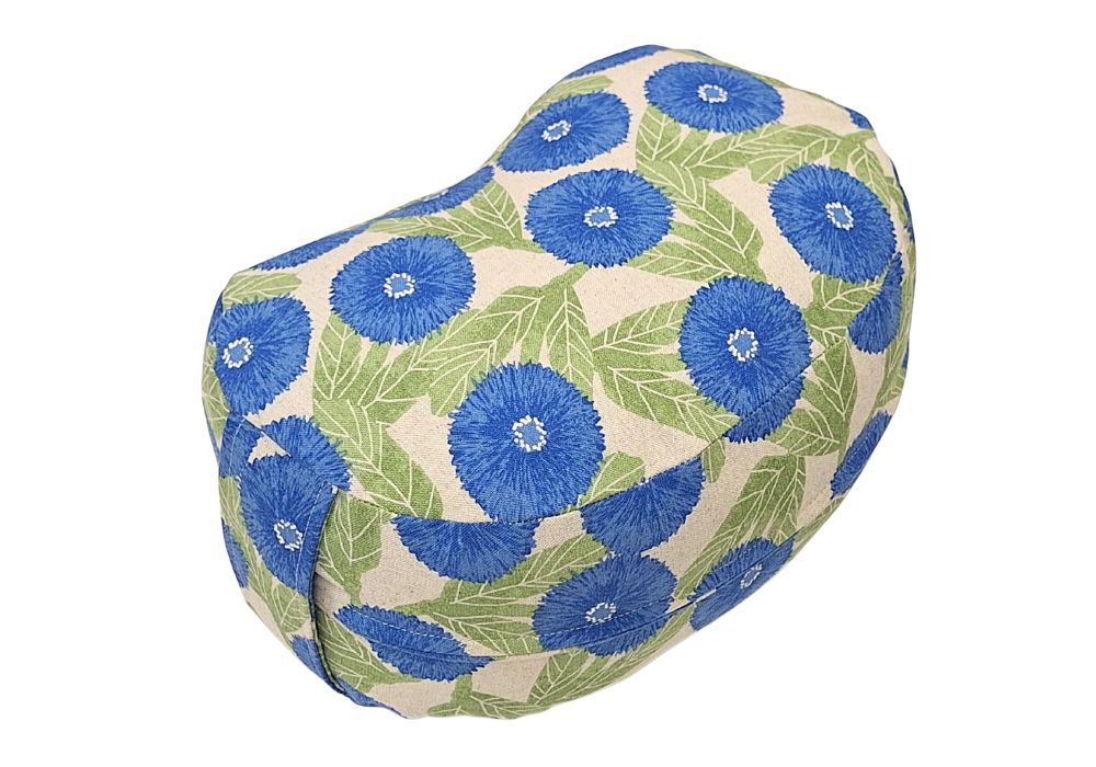 姿勢も良くなる正座クッション デイジー・ブルー　(取っ手付) メイン画像 | 商品紹介 | マインドフルネスdays 有限会社エール